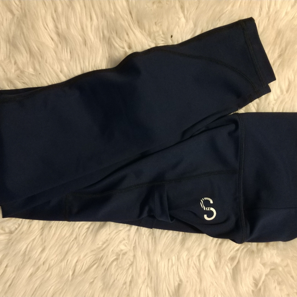 Curves and Combat Boots Navy blue leggings